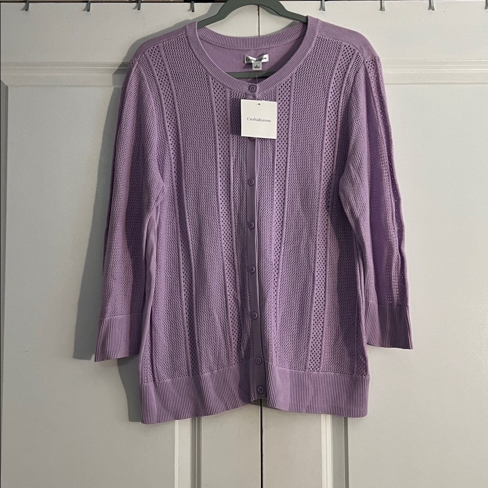 Croft & Barrow Purple Women's Cardigan Sweater